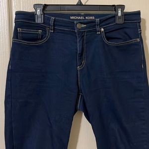 NWOT MICHAEL KORS izzy skinny dark blue jeans, size 10.